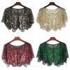 Women's Sequin Beaded Summer Lace Short Bolero Evening Dress