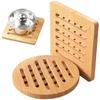 Hollow Eco-friendly Bamboo Natural Heat Resistant Dishes Holder Pot Trivet Pan Stand Insulation Mat