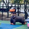 Full Body Jumpsuit Inflatable Sausage Dog Costume Cosplay Sausage Dog Costume  Role-playing Props