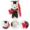 STOBOK Graduation Bears, 8-Piece Set, Mini Graduation Bears, Graduation Commemorative Bears, Plush Flower Bouquet, Cute Graduation Gift for High