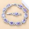 12-цветные цветочные украшения Красочный циркон Элегантные женские модные аксессуары Шарм-браслет Браслет Регулируемая длина