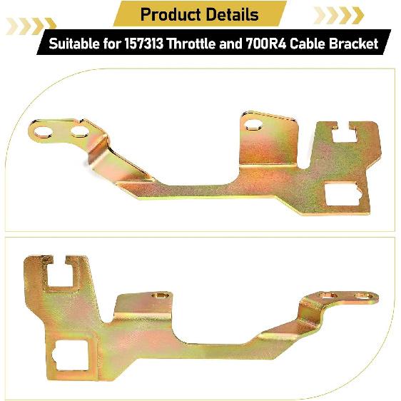 157313 Throttle Cable Bracket and Kickdown Cable Bracket | Fit for Edelbrock Carburetor Performer, for Thunder AVS, for Quadrajet-style Carburetors