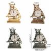 Lovely Sailboat Alarm Clock Mediterranean Desk Alarm Clock Retro Sailboat Sculpture  Office