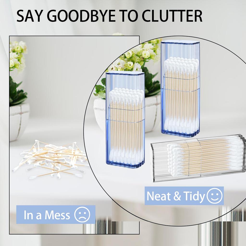 Mini Portable Dental Floss Storage Box, Flosser Band-Aid Toothpick Holder Cotton Swab Boxes Travel Organizer  for Small Item