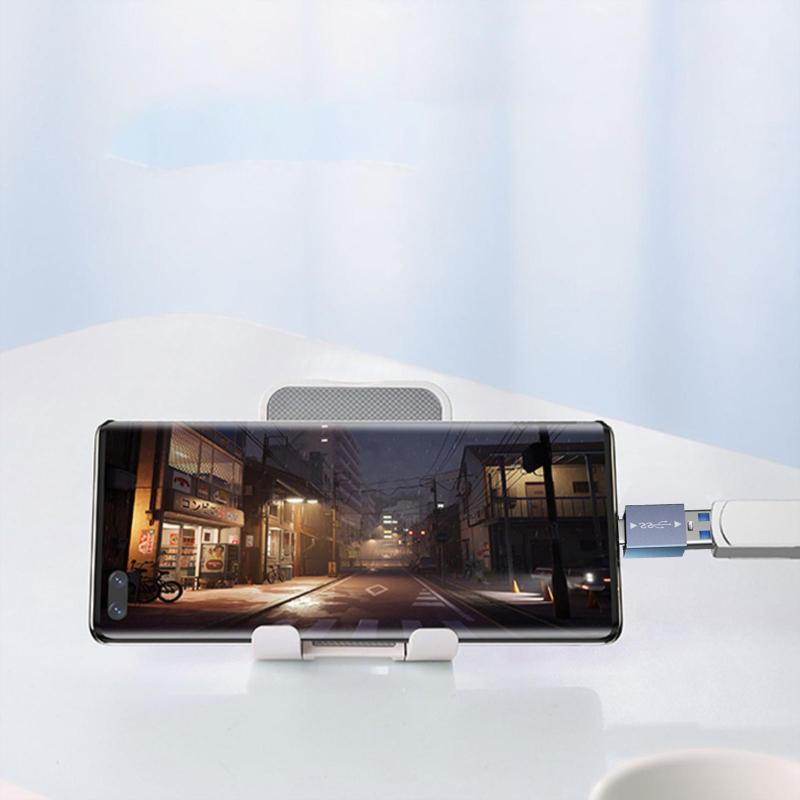 Адаптер USB-C папа на USB-A папа OTG C папа на A мама 3D угловой конвертер для зарядки и передачи данных