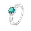 Silver Ring with Emerald Nano 0.65ct (2092483) 2.35 Gr. 925 Samples