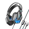 Sy850mv Illuminated Wire Control Gaming Headset Noise Cancelling Headphones With Microphone