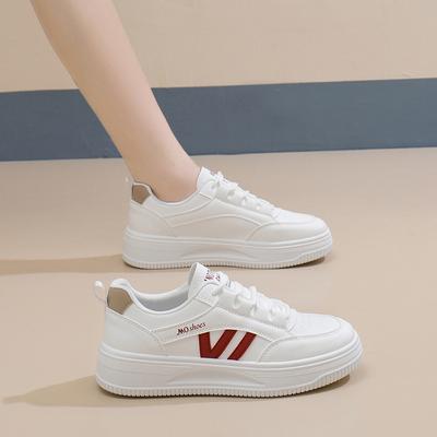 2025 весна маленькие белые туфли новая корейская версия ins студентки платформа увеличение спортивная обувь для скейтбординга повседневная уличный аукцион 8625