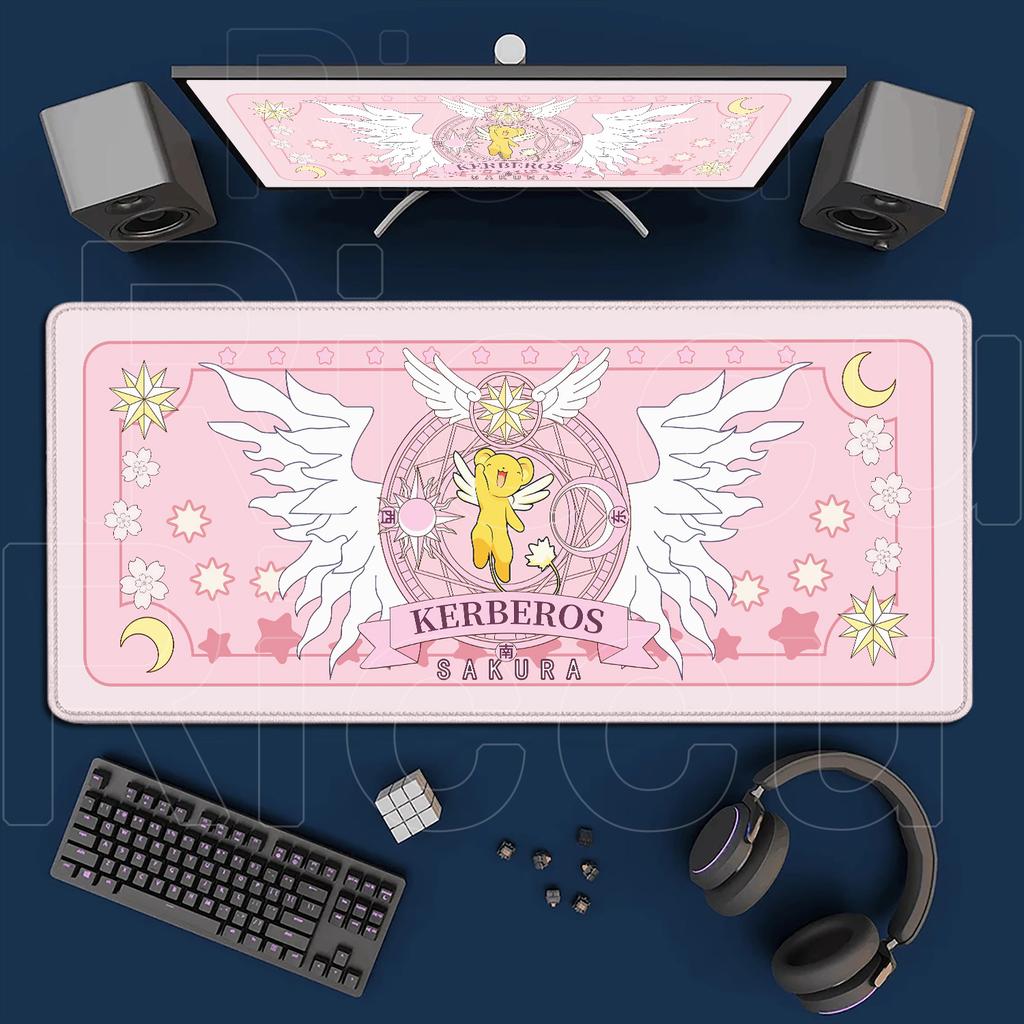 Кавайная Розовая Коврик для стола Аниме Card Captor Sakura Коврик для мыши XXL Офисный Ковер Большой Игровые Аксессуары Ноутбук Компьютер Резиновый Коврик для Мыши