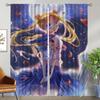 Halloween Decoration Sailormoons Home Interior Curtains 2 Pieces Tulle for Bedroom Curtains Child Room Shades Blackout Curtain