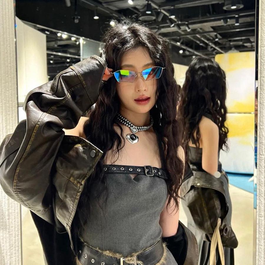 Модные солнцезащитные очки Металлические солнцезащитные очки