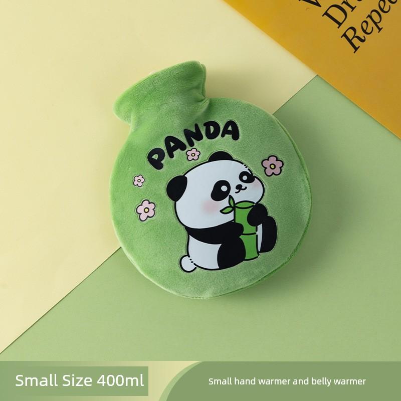 Hot Water Bottle with Cute Panda Design, Thickened Explosion-Proof Plush, Warm Waist Pad, Hot Compress for Abdomen, Hand Warmer