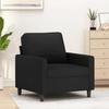 VidaXL Armchair, Seat with Padded Armrests and Backrest, Sofa with Cushion, Living Room Furniture, Modern, Black 359184
