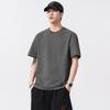 Heavy Short-sleeved T-shirt for Men Pure Cotton American Simple Summer Half-sleeved Round Collar
