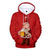Christmas Santa Claus 3D Digital Print Men's Hooded Sweatshirt