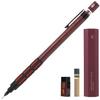 PENTEL Механический карандаш RingLeaf Drafting Ограниченный ретро-цвет с ретро и оригинальным пеналом GRAPH1000LIMITED - Ластик, Сменные стержни, (Бордовый Черный)