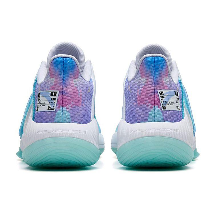 Anta Баскетбольные кроссовки Water Flower 4 Nitrogen Technology с нескользящей подошвой и износостойкостью, мужские баскетбольные кроссовки синего и фиолетового цвета 112231109S-1