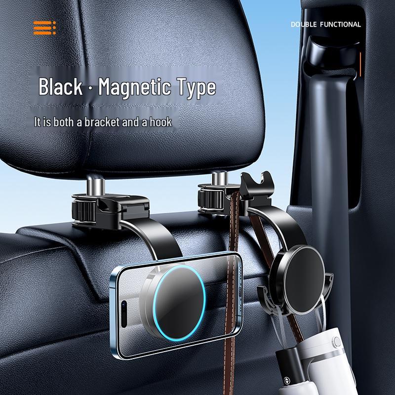 Car Rear Seat Phone Holder & Headrest Hook - Watch TV On-the-Go