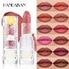 Flower Mist Transparent Tube Matte Nude Lipstick 12 Color Waterproof Moisturizing Lipstick Candy Color Non-fade Non-stick Cup Long-lasting Lipstick