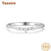 Tancise Classic 925 Sterling Silver  Zircon Ring Ladies Jewelry Wedding Promise Party Gift
