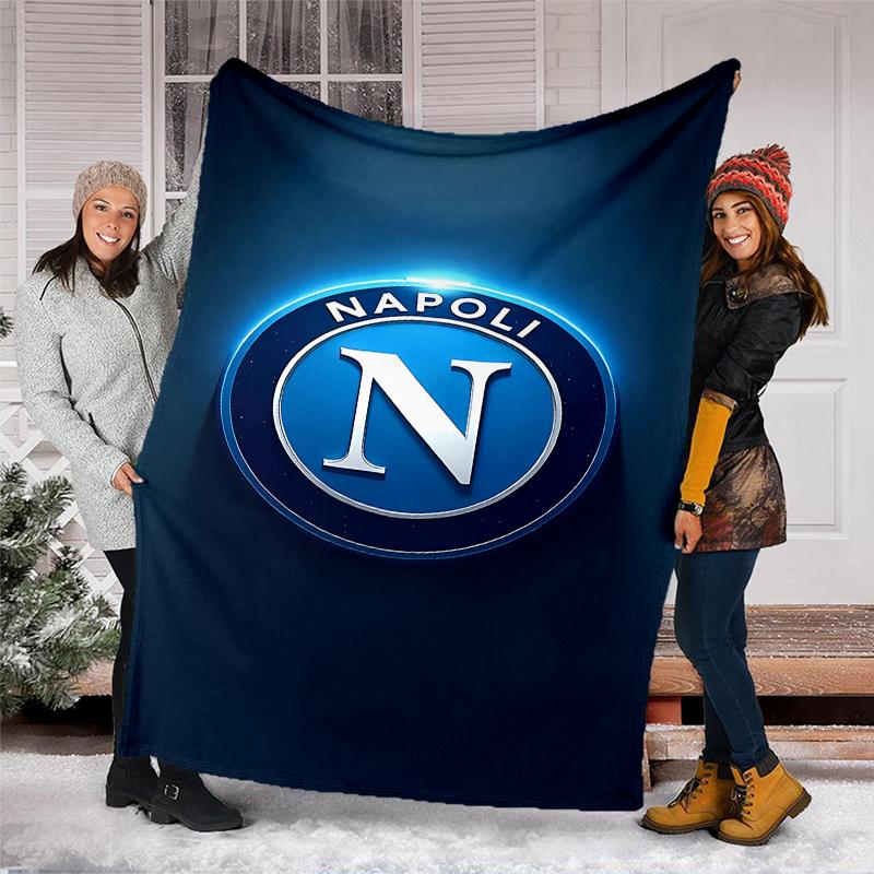NAPOLI LOGO printed blanket—lightweight,soft,warm;versatile blanket all seasons—perfect as &air-conditioning throw,nap blanket