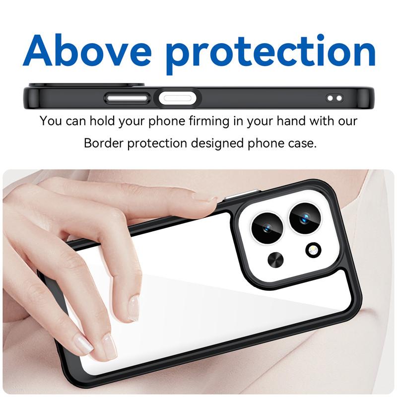 Для Xiaomi Redmi 15C 4G Чехол Xiaomi Redmi 15C Чехол Противоударный Прозрачный ПК + ТПУ Силиконовый Защитный Чехол для Телефона Xiaomi Redmi 15C