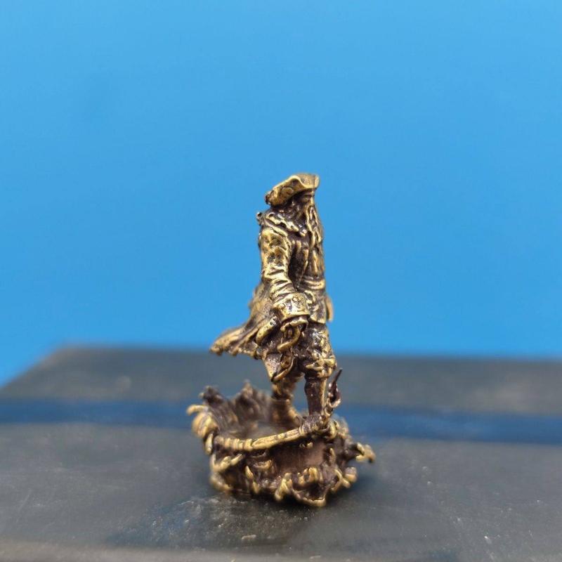 1Pc Brass Pirate Monster Mini Figurine 1/64 Miniature Model Landscape Display Decor Tiny Figure Ornament for Home Collection