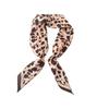Fashion big pearl leopard print magnetic silk scarf summer simulation silk satin lazy scarf silk scarf long scarf
