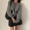 Winter Solid Vintage Knitted Pullovers Women Sexy Off Shoulder Sweaters Fashion Tops Female Fashion Casual Chic Clothes