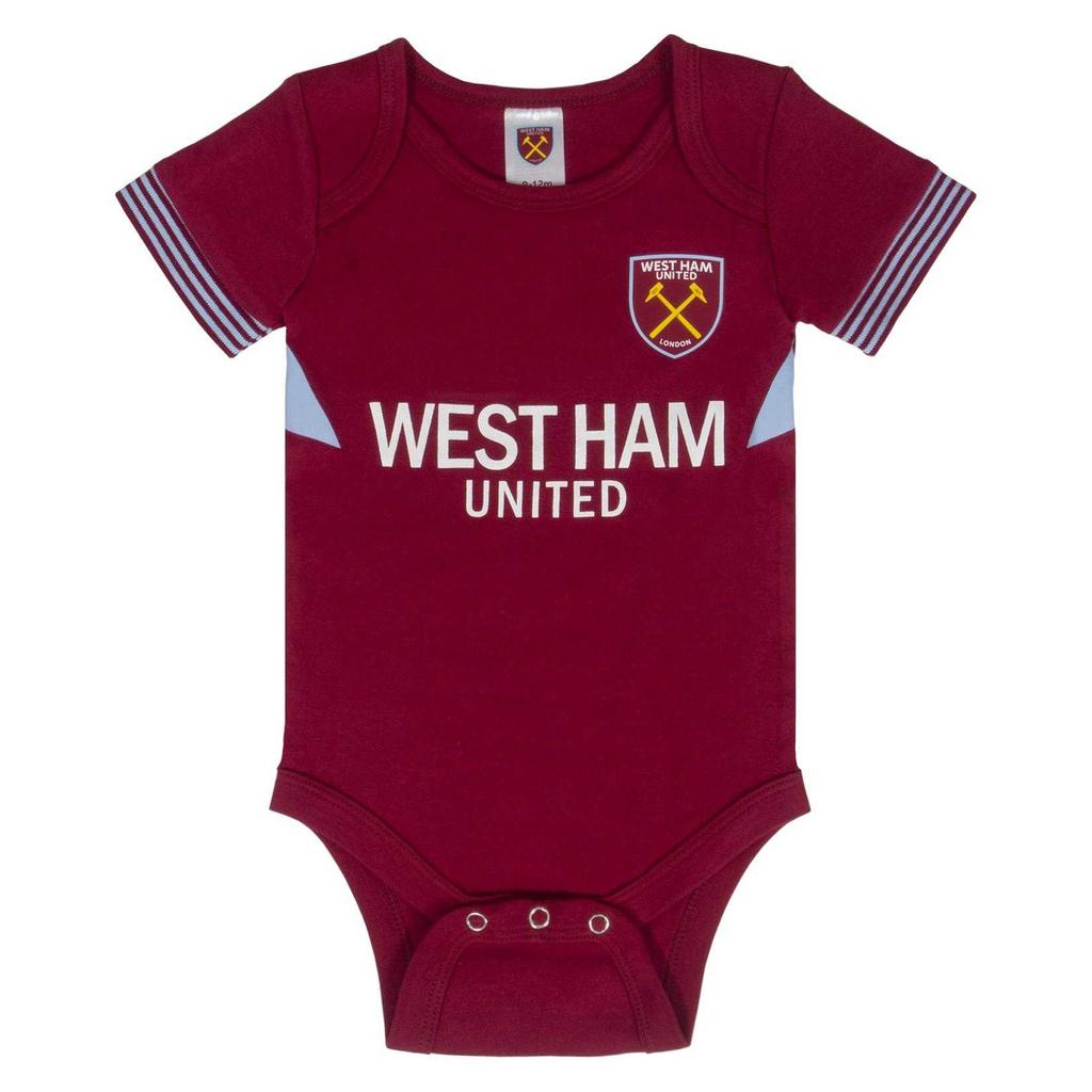West Ham United FC Baby Home & Away Kit Babygrow (Pack of 2)