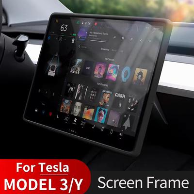 Защитная пленка на край экрана для Tesla Model 3 Y Highland, Защитная крышка рамки дисплея, Декор центральной консоли, Аксессуары для интерьера