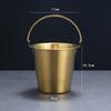   Stainless Steel Pails Small Ice Bucket with Handle for Beverage Wine French Fries Chicken   Home   Parties Use
