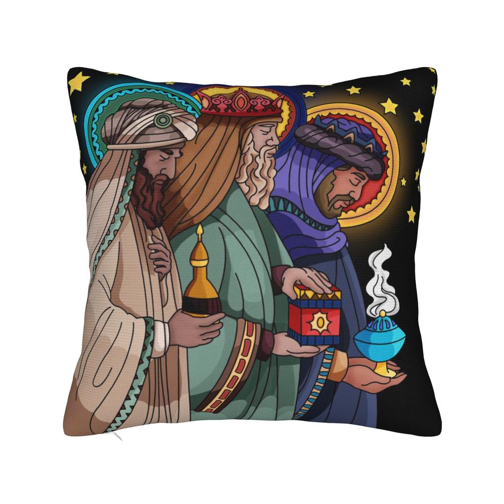 Día de los Reyes Magos Epifanía Three kings Pillow Cover Printed Cushion Cover Decor Throw Pillow Case Cover Home Multiple Sizes