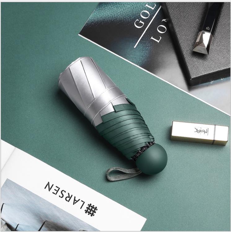 «Компактный сверхлегкий 5-створчатый мини-капсульный зонт с защитой от УФ-излучения»