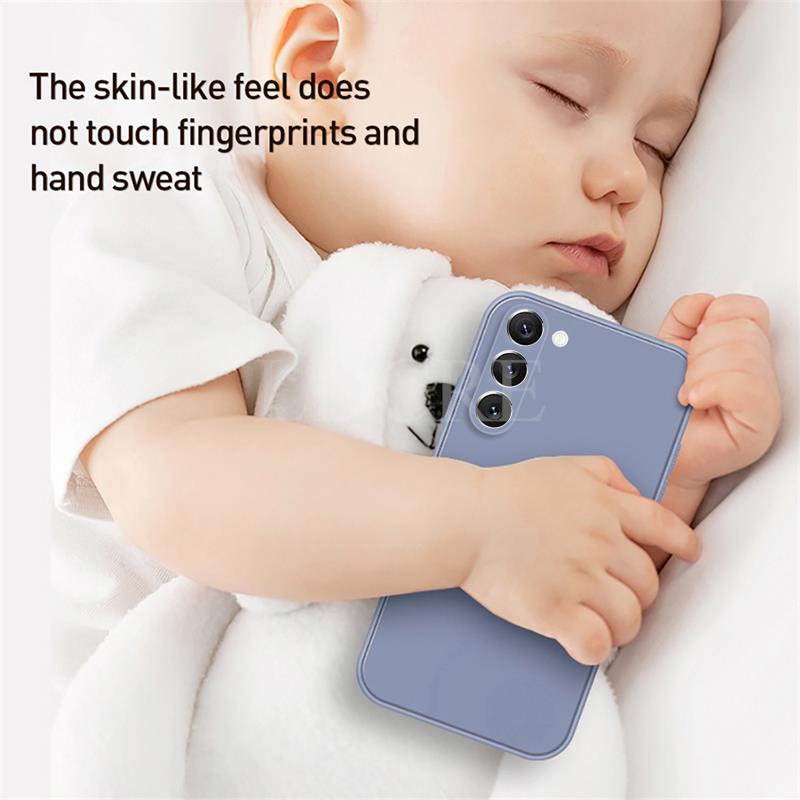 For Samsung Galaxy S24 Case Liquid Silicone Coque Samsung S24 FE S23 FE S22 Plus Ultra S21 S23 Cover TPU Fundas Protective Case