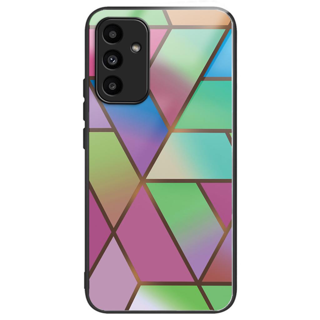 For Samsung Galaxy A15 4G/5G Tempered Glass Case Shock Protective Phone Cover Marble Pattern