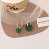Женские Зеленые Бусины Модный Дизайн Корейские Ювелирные Аксессуары Цинк Сплав Цинка Застежка Для Уха Женские Серьги-Кольца