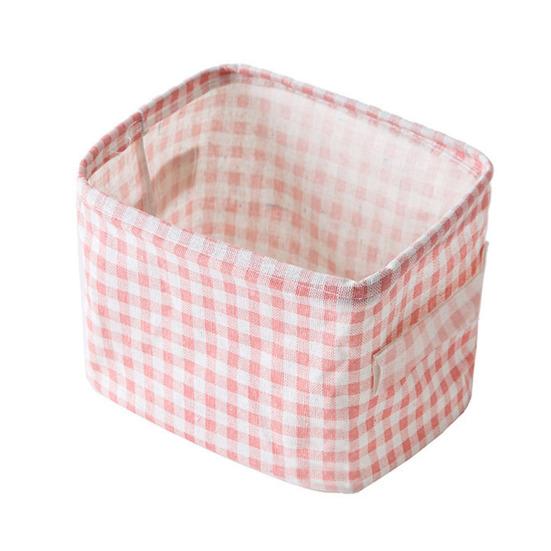 Складная корзина для хранения с ручками Водонепроницаемая Большая вместимость Хлопок Лен С принтом Многофункциональная Дом Офис