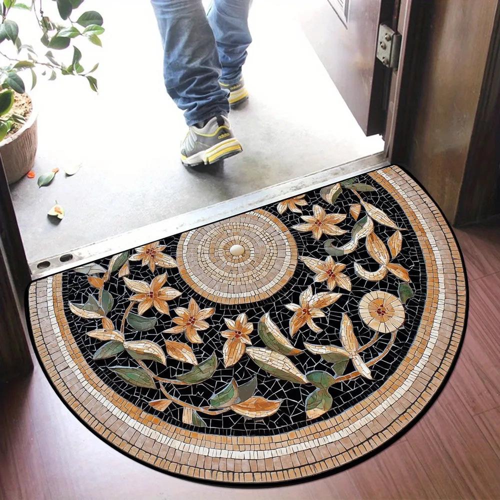 Semi-circular Carpet Retro American Home Floor Mat Entrance Mat