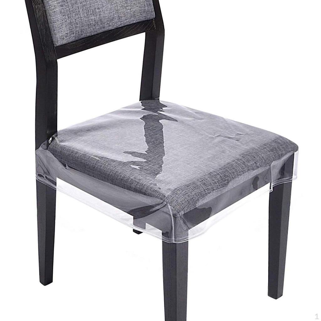 Children Dining Chair Cover Transparent Thicken with Adjustable Belt Strap