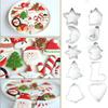 New 10Pcs/set Christmas Cookie Cutter Stainless Steel Cut Candy Biscuit Mold Cooking Tools Christmas Theme Cutters Baking Mold