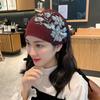 Girls Knitted Wide Side Bead Hair Accessories Flower Hair Hoop Women Hairband Korean Style Headband