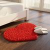 Chenille Red Heart Shaped Chenille Floor Mat  Balcony Indoor Decorative Heart-shaped Carpet