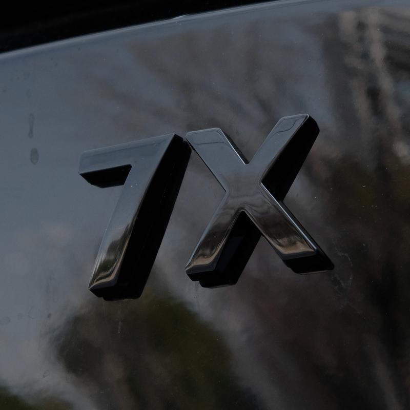 Для Zeekr 7X Черненый автомобильный значок из цинкового сплава Специальные значки на заднюю часть автомобиля