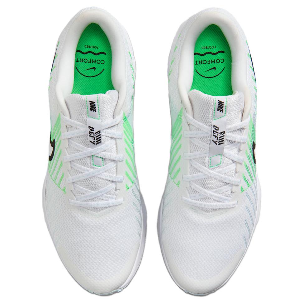 Nike Кроссовки мужские Run Defy Белый Ледниково-голубой Зеленый-страйк Черный HM9594-112
