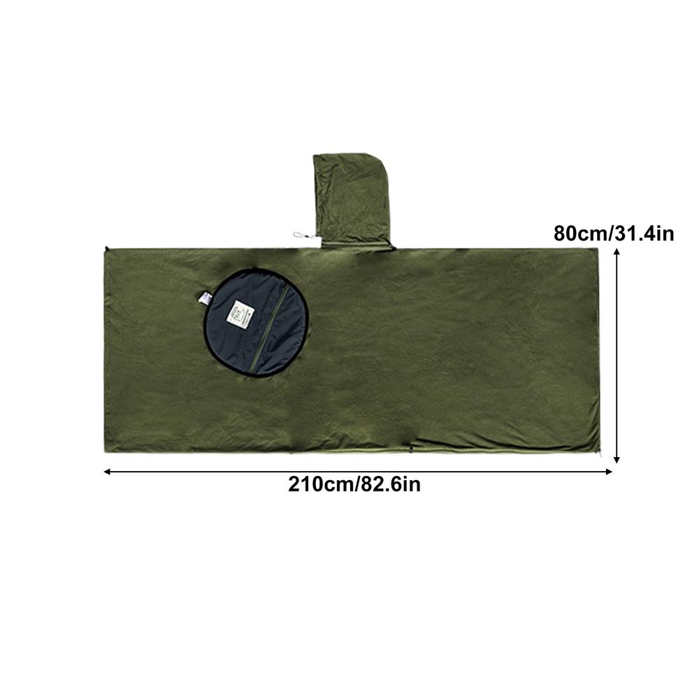 Спальный мешок для кемпинга, пончо, спальный мешок, флис, теплое пончо с капюшоном, спальный мешок, одеяло, аксессуар для кемпинга