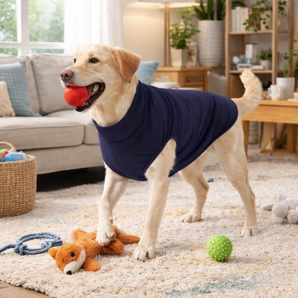 Stretchy Pullover Pet Calming Clothes Fleece Dog Pajamas Lightweight Dog Sweater Vest  Home Indoor