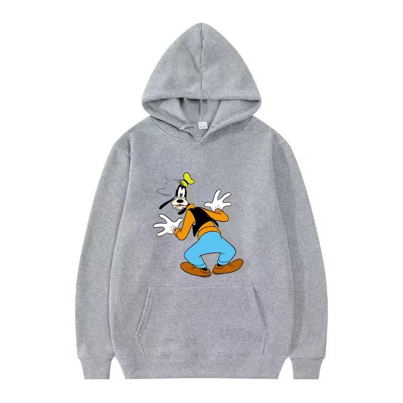 Disney Mickey Mouse Pattern Woman Streetwear Loose Black Winter Tops Clothes Pullovers Ladies Cheap Y2k Hoodies Men Sweatshirts