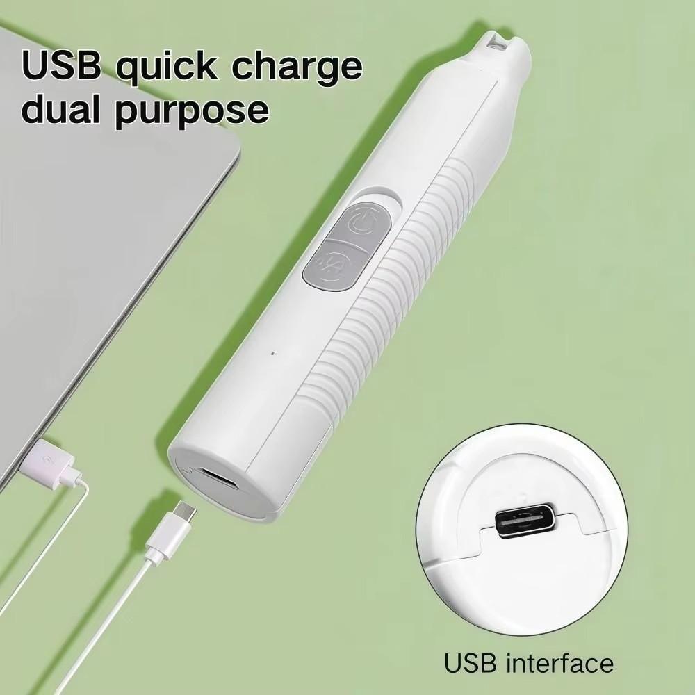 USB Rechargeable Electric Dog Nail Grinder LED Polisher Wheel Pet Nail Trimmer Quiet Operation 2-Speed Paws Grooming Tool