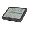 Digital Alarm Clock with Temperature and Humidity Display Magnetic Back Electronic Desktop Clock Black